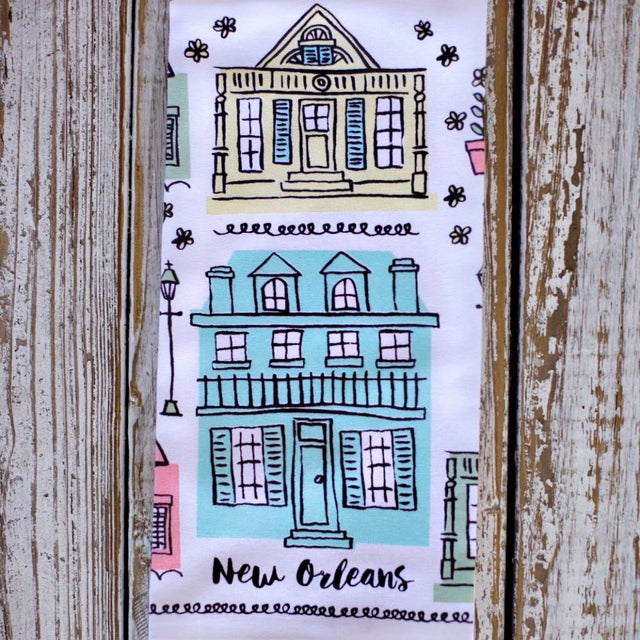 Christmas In New Orleans Kitchen Towel