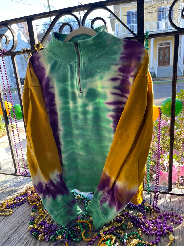 Mardi gras tie dye cheap leggings