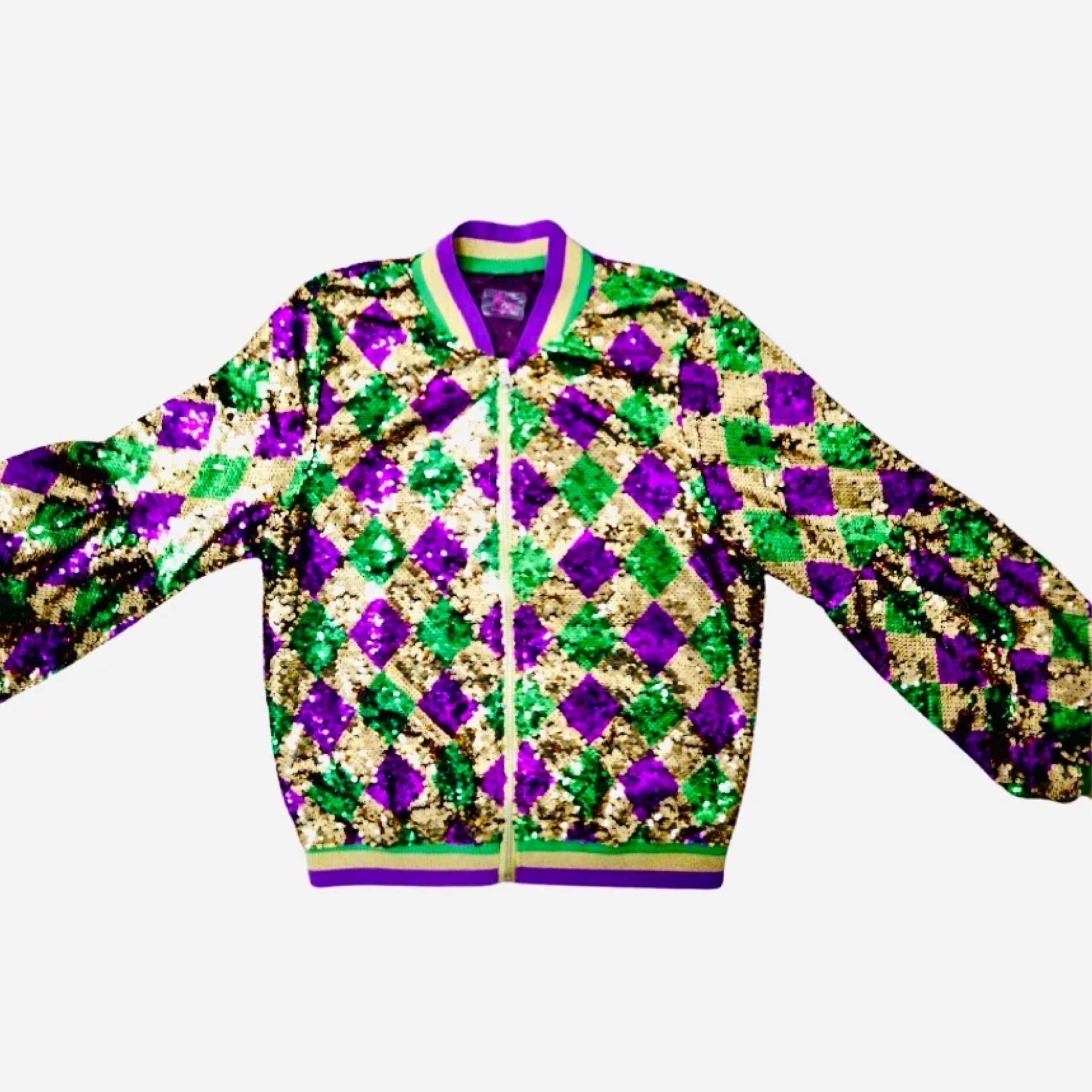 Go See The Mardi Gras Sequin Women Jacket - Kissed By MoonPie