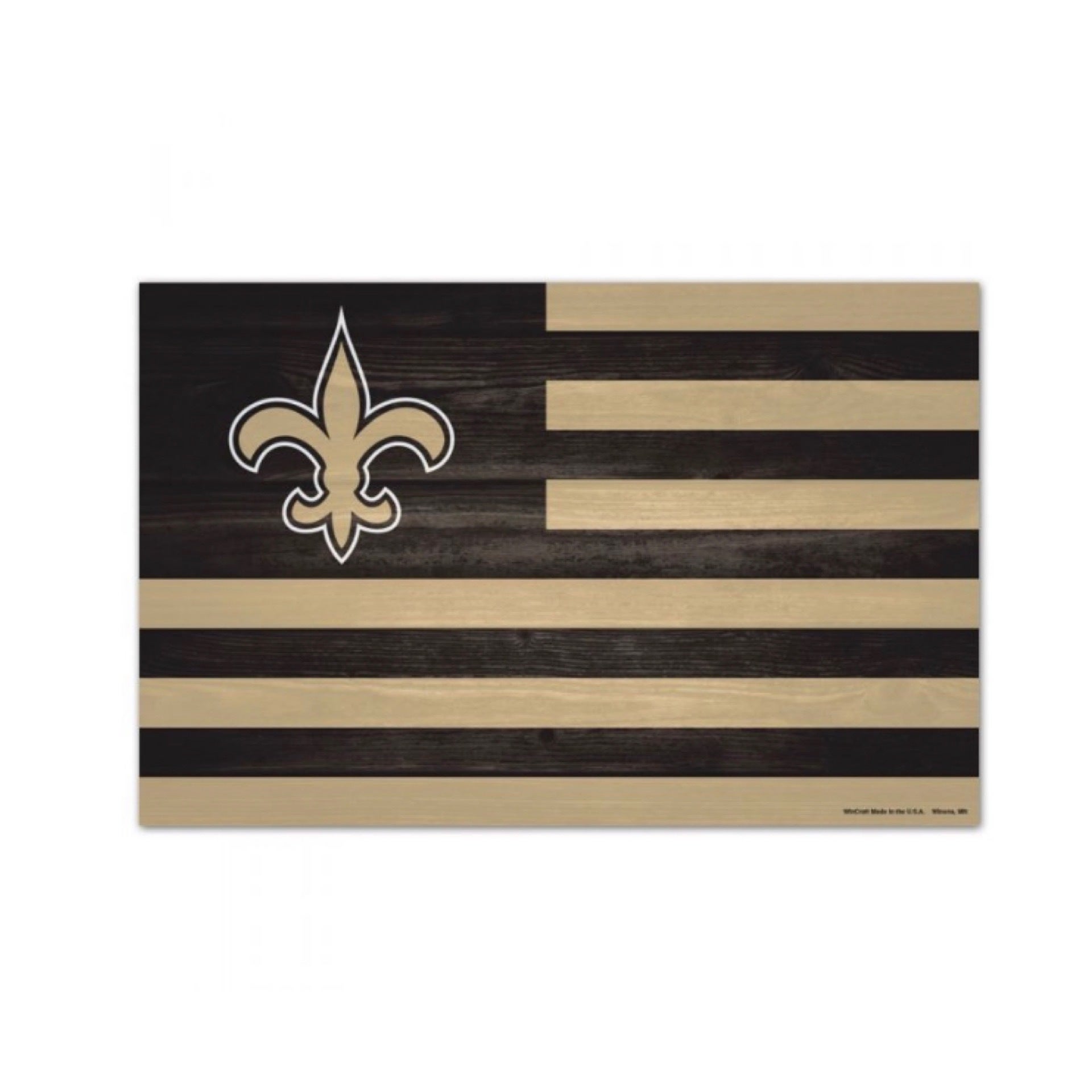 New Orleans Saints Wood Sign 11' x 17' 1/4' thick