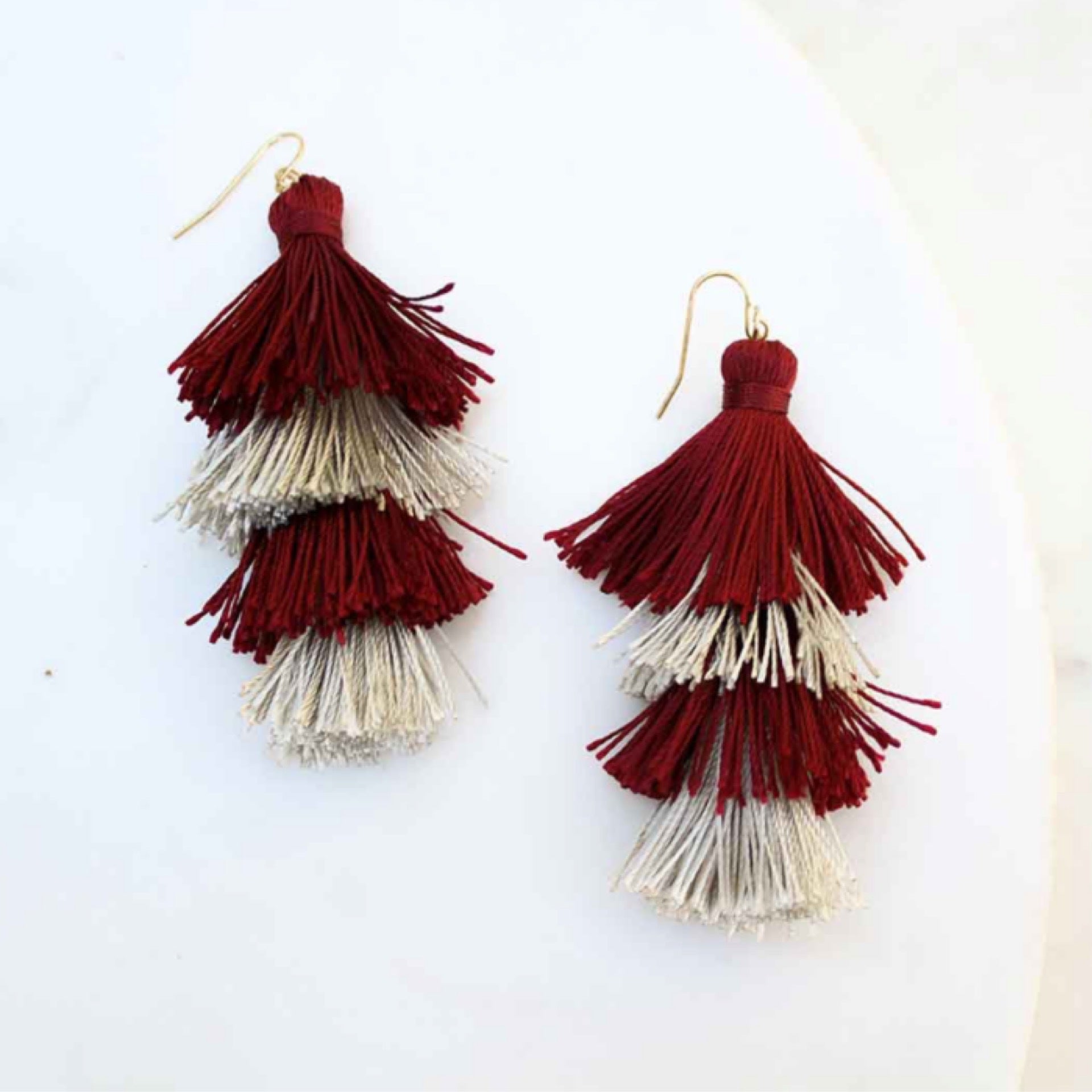 Buy Gold-Toned & Maroon Earrings for Women by Priyaasi Online | Ajio.com