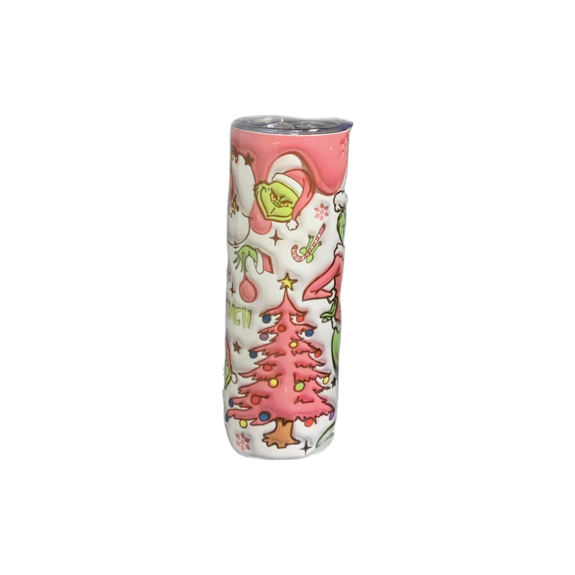 Merry Grinchmas Insulated Tumbler, Pink Santa Suit | NOLA Gifts and Decor