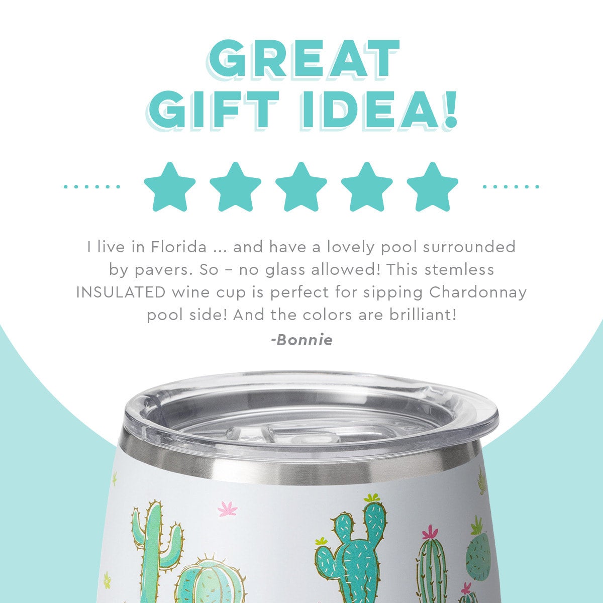 Wine Cup, Cactus Makes Perfect, Insulated Cup, Swig Life-Scout