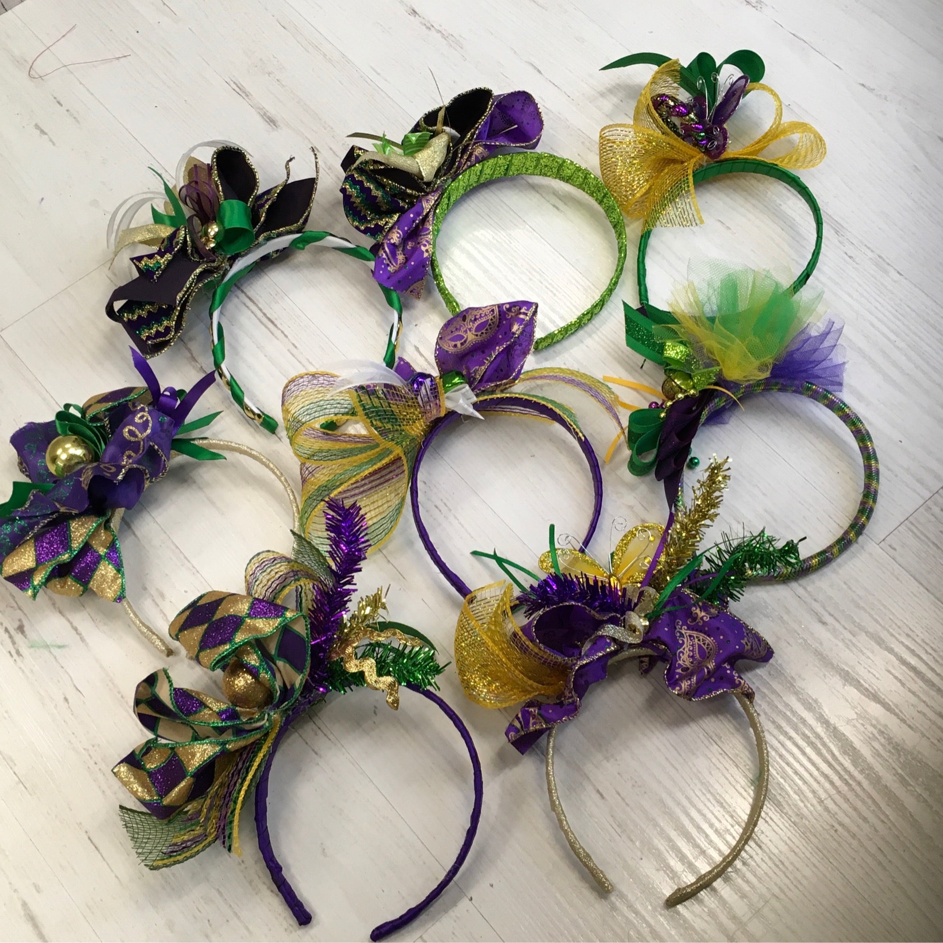 Mardi shop gras headband